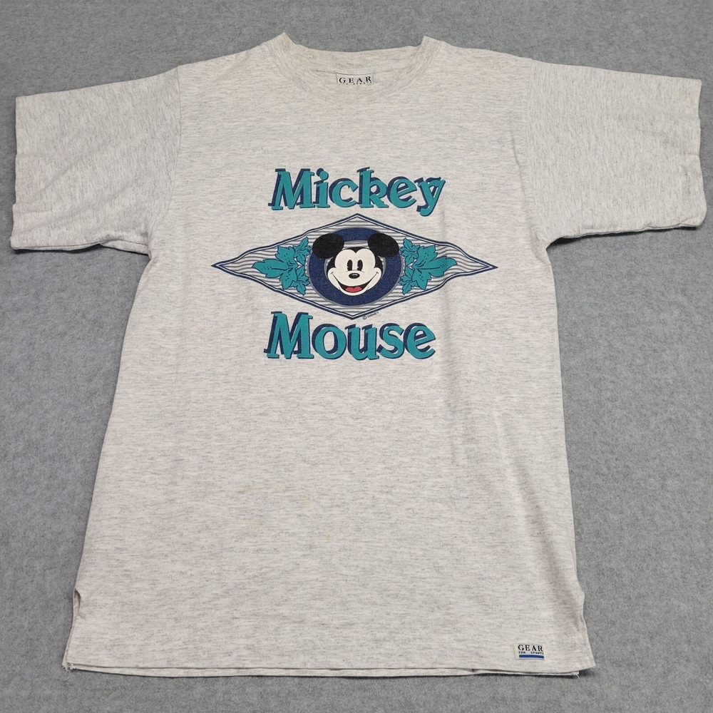 Vintage Gear for Sports Mickey Mouse T-Shirt Grey‎ Heather Made in USA Small